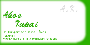 akos kupai business card