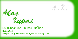 akos kupai business card